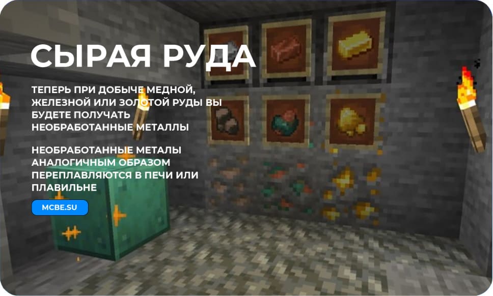 Как выглядит сырая руда в игре и ее особенности