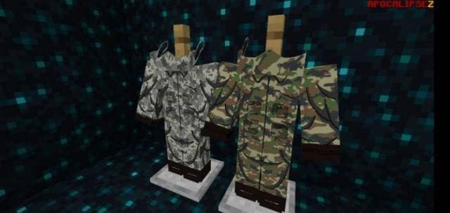 Серая и зеленая военная одежда