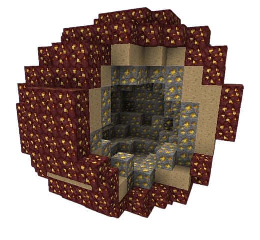 Жеода из золотой руды