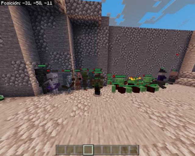 Индикаторы здоровья над головами мобов