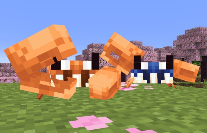 2 краба с одной большой клешней