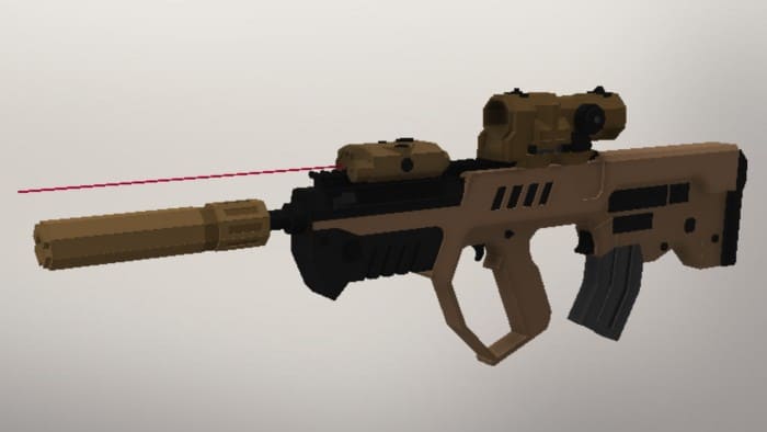 Огнестрельное оружие с прицелом и лазером