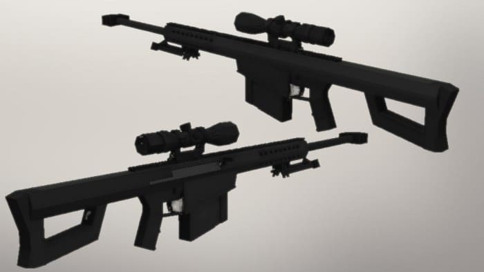 2 снайперские винтовки на белом фоне