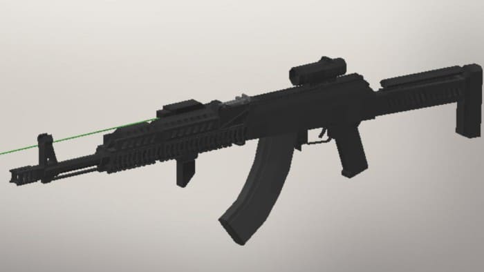 Автомат с лазером